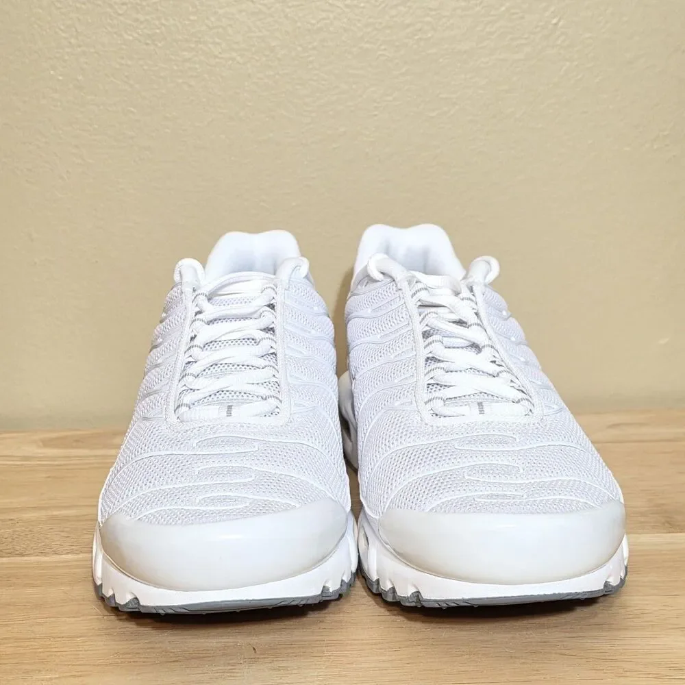 Nike Air Max Plus Triple White Running Shoes 604133-139 Men's Size 8